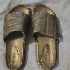 AEROSOLES Quilted Slide Sandals - Black